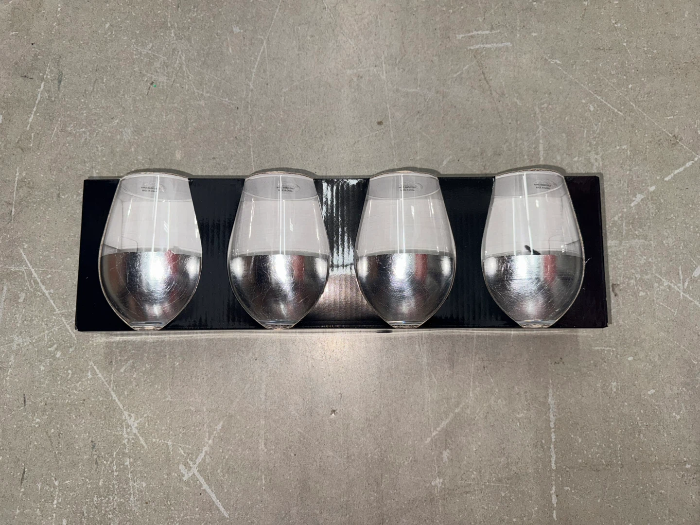 Set of 4 Stemless Wine Glasses