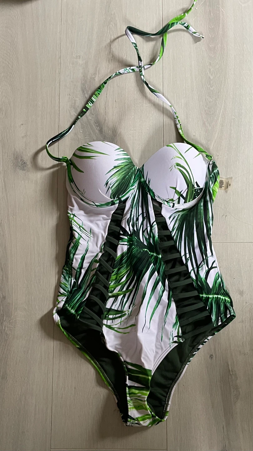 Tini Bikini Tropical One-Piece Swimsuit XS Strapless/ Halter