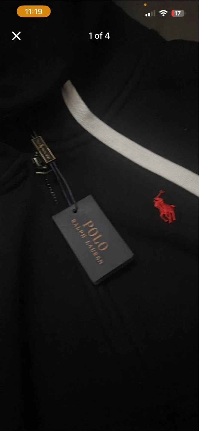 Polo Ralph Lauren Black Full Zip Hoodie