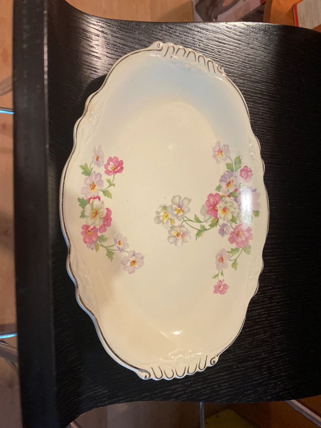Homer Laughlin Virginia Rose Floral   11.5” platter