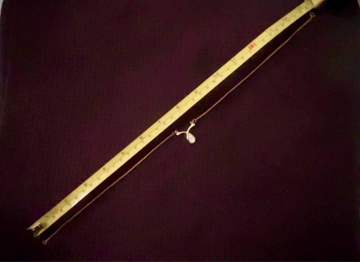 Gold ~ plated Wishbone Necklace with Crystals - photo 2