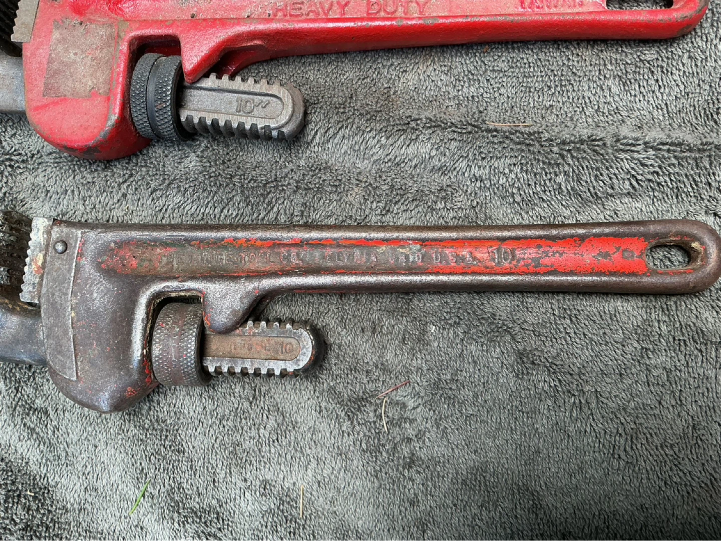 1. 14 inch & 2. 10 inch Pipe Wrenches NATIONAL TOOL & PROMARL - photo 5