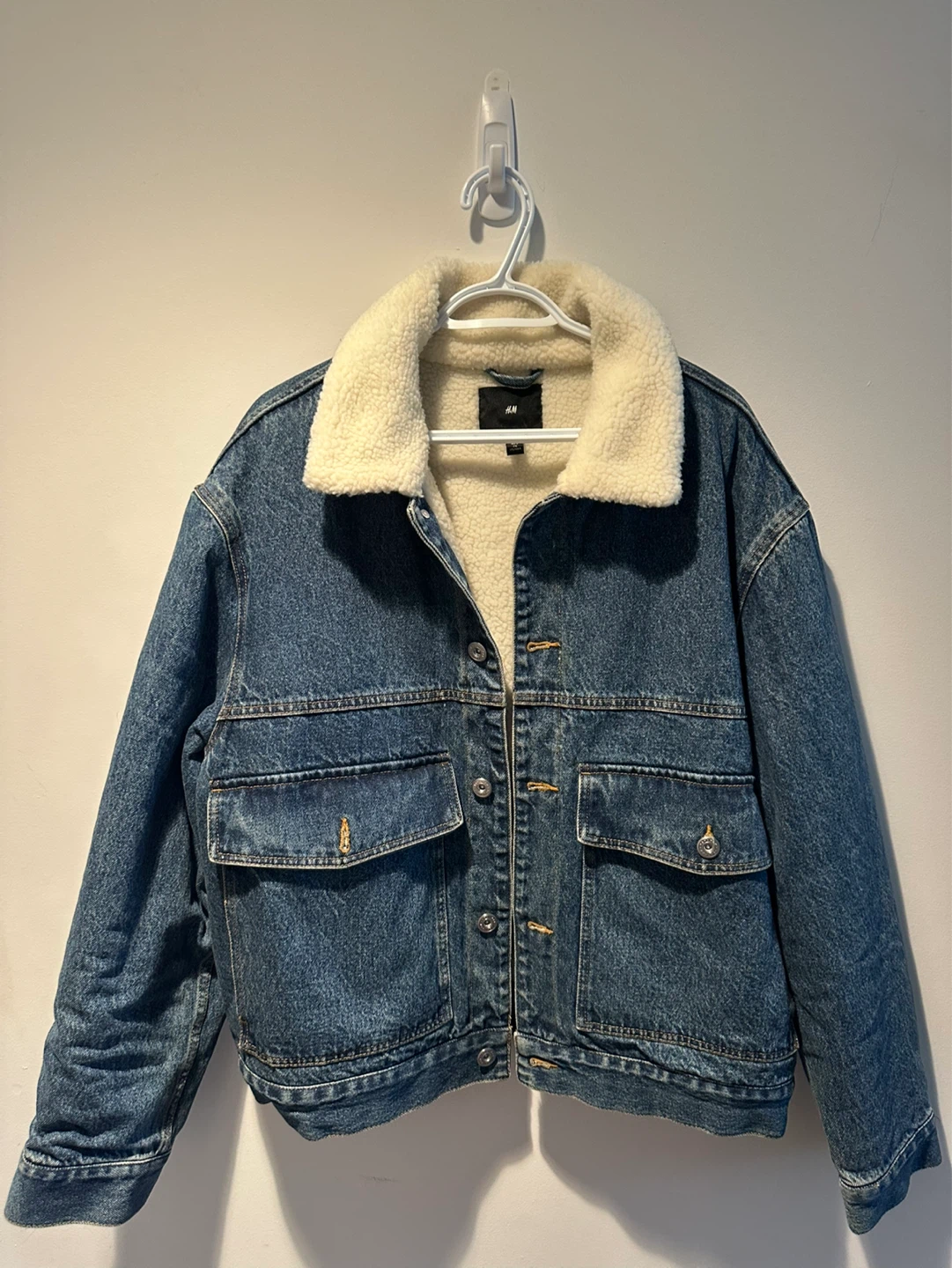 H&M Sherpa-Lined Denim Trucker Jacket