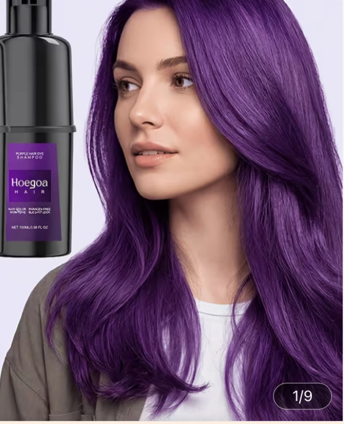 New Hoegoa Purple Hair Dye Shampoo 100ML