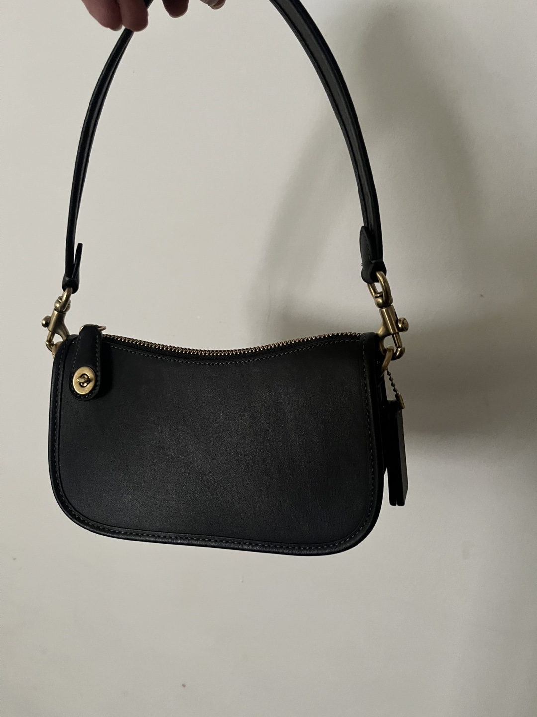 MOVING OUT SALE- coach Black Leather Shoulder Bag