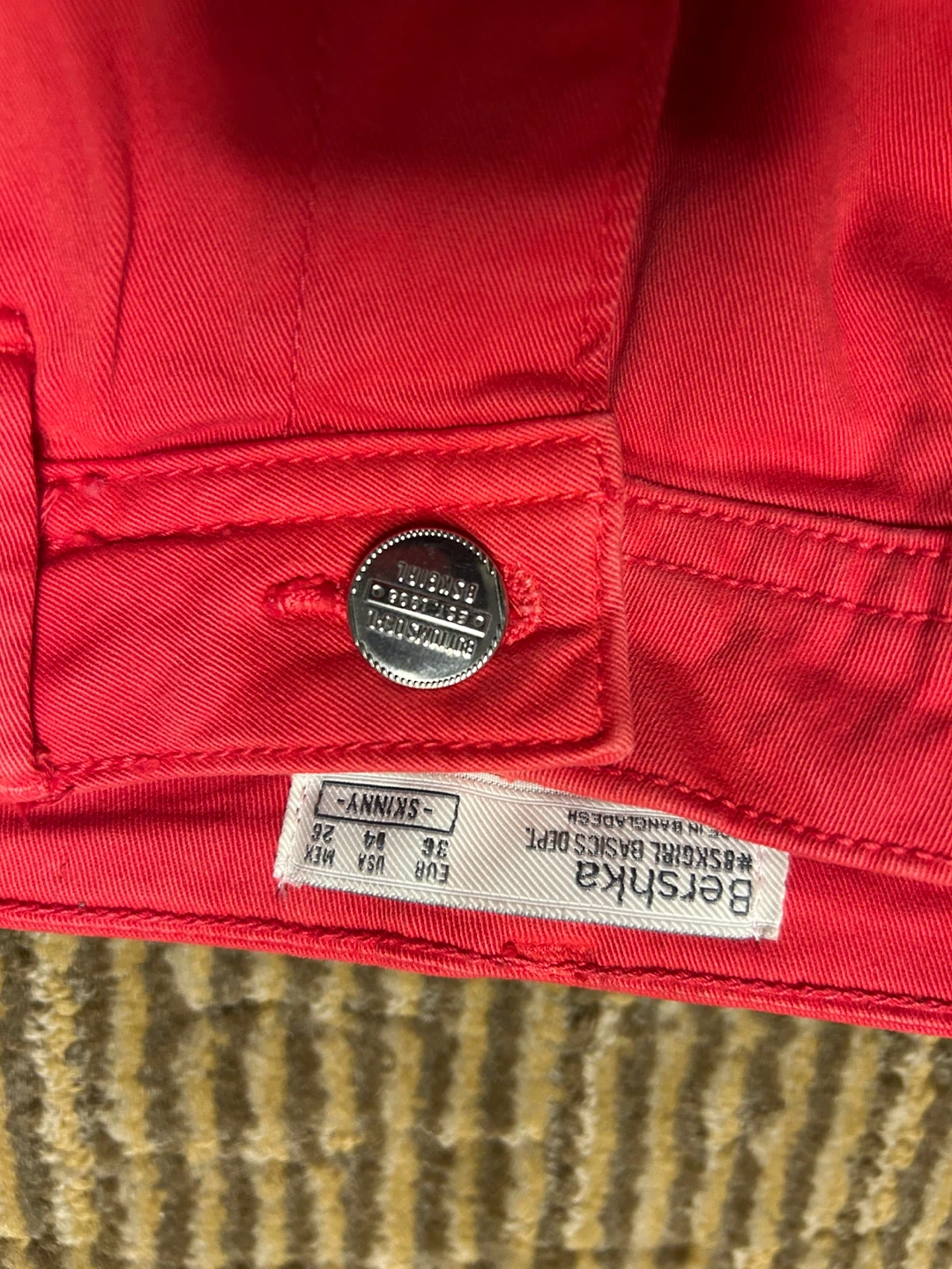 Bershka Red Skinny Jeans