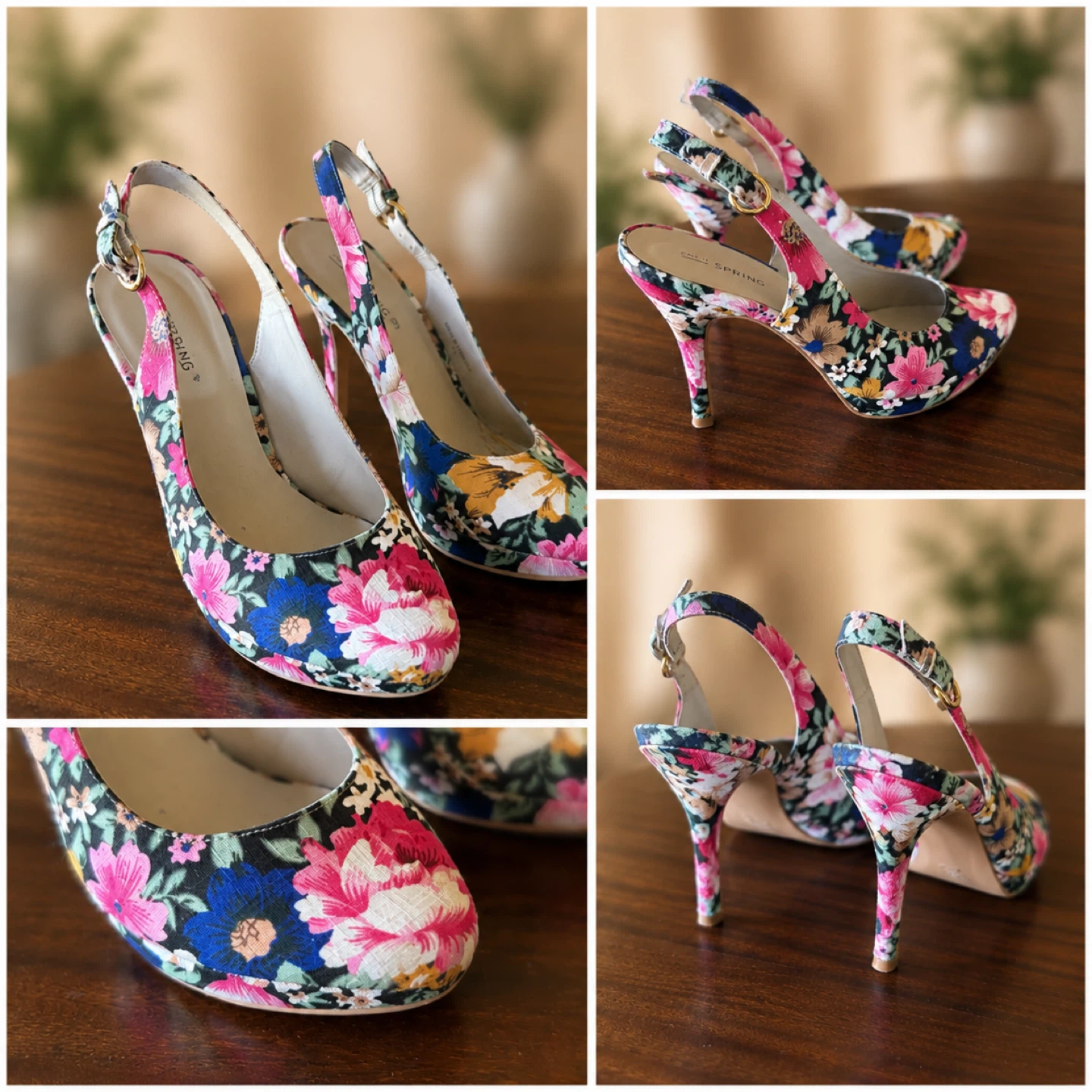 Call It Spring Floral Slingback Heels