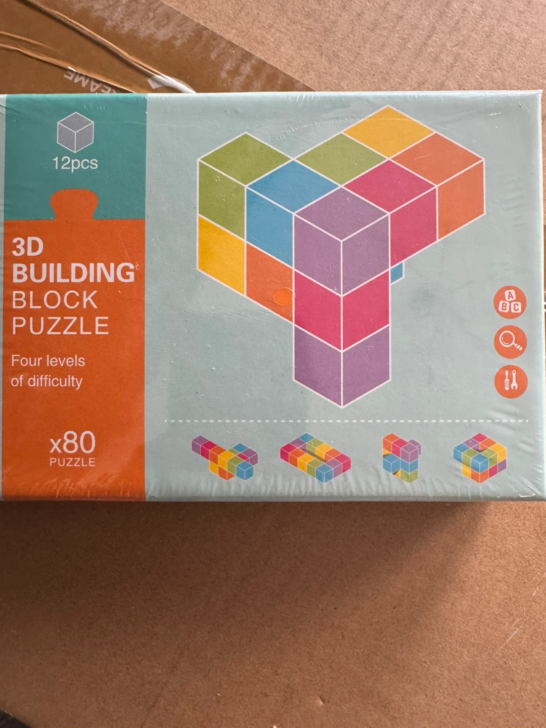 3D Building Block Puzzle - 12 Pieces