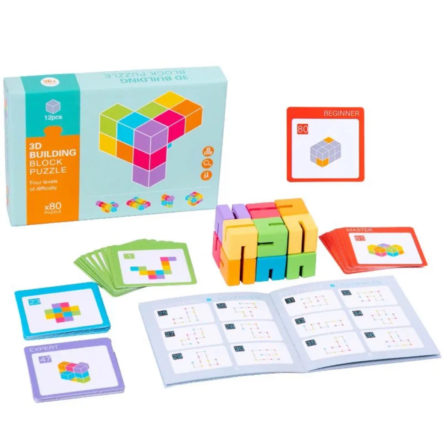 3D Building Block Puzzle - 12 Pieces - photo 3