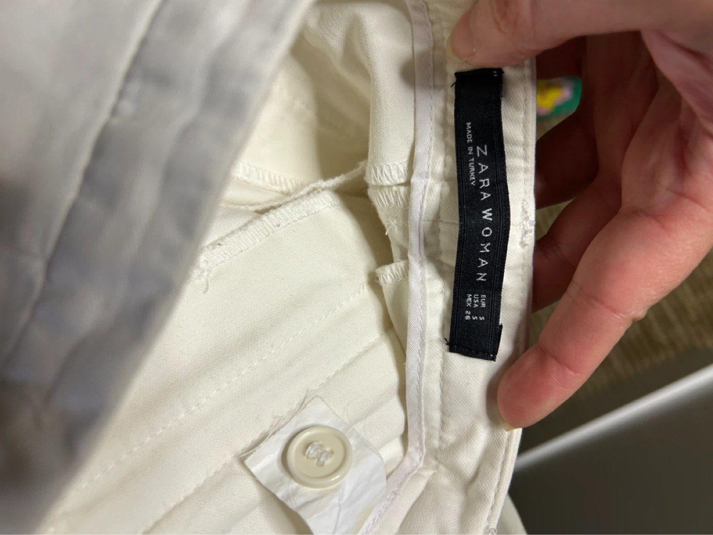 Zara Woman White Cropped Pants Size S - photo 2