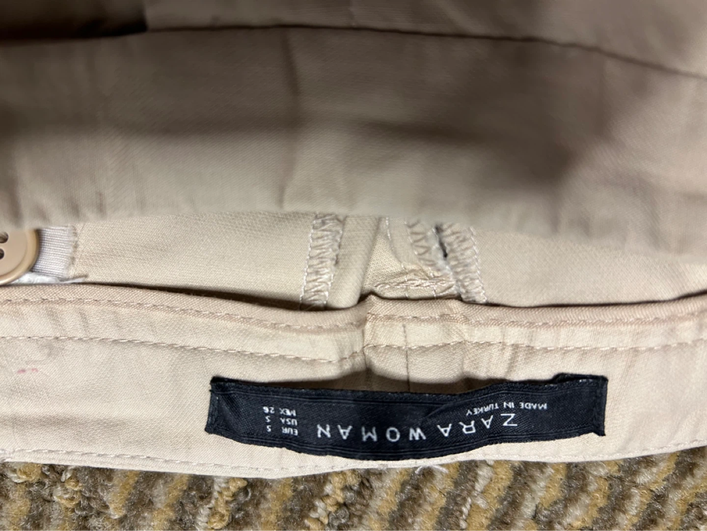 Zara Woman Khaki Pants Size S - photo 2