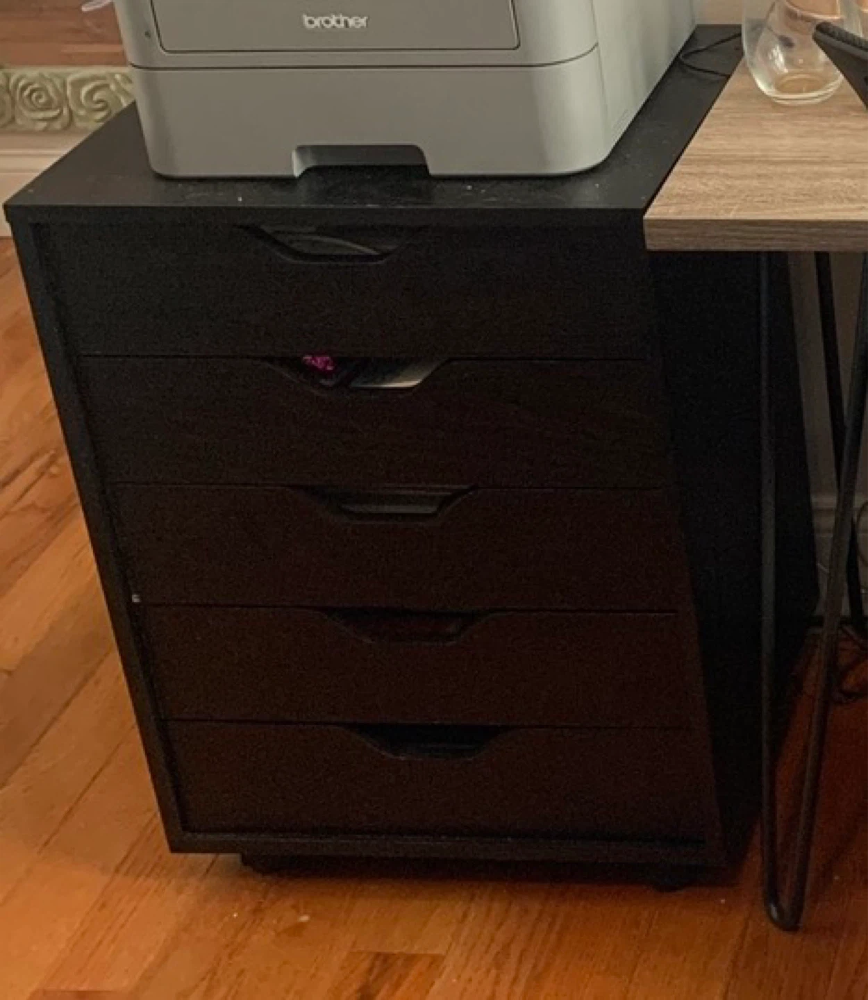 Winsome Halifax 5-Drawer Storage Cabinet, Black