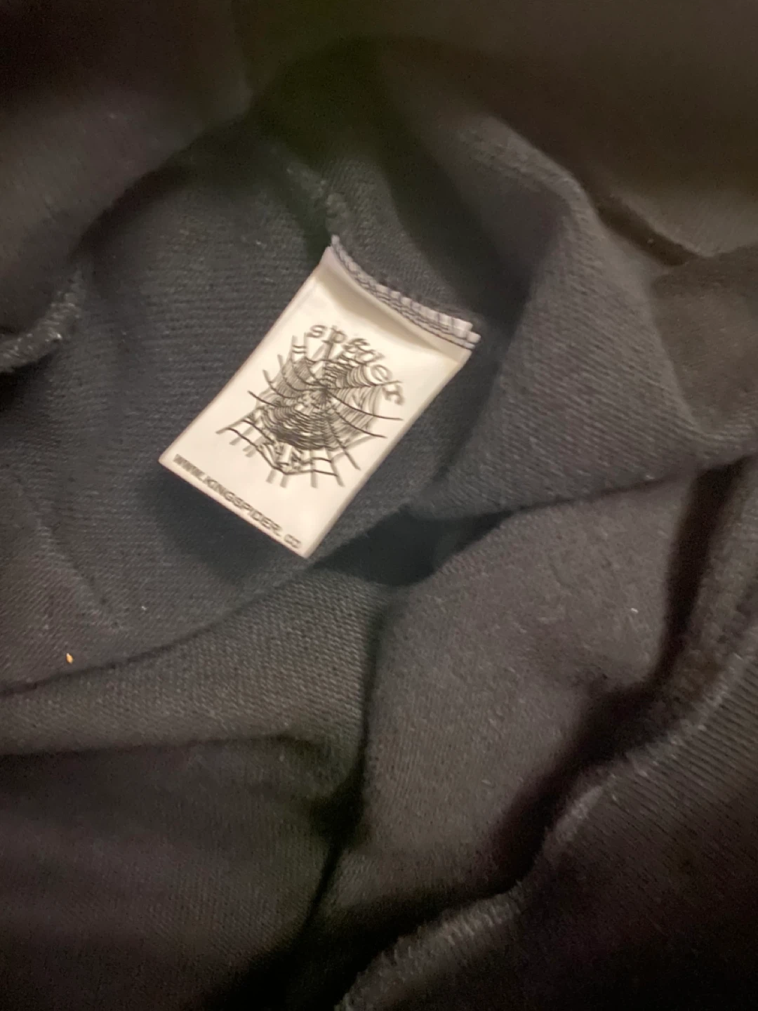 Sp5der Hoodie Black with Glitter Detail - photo 5