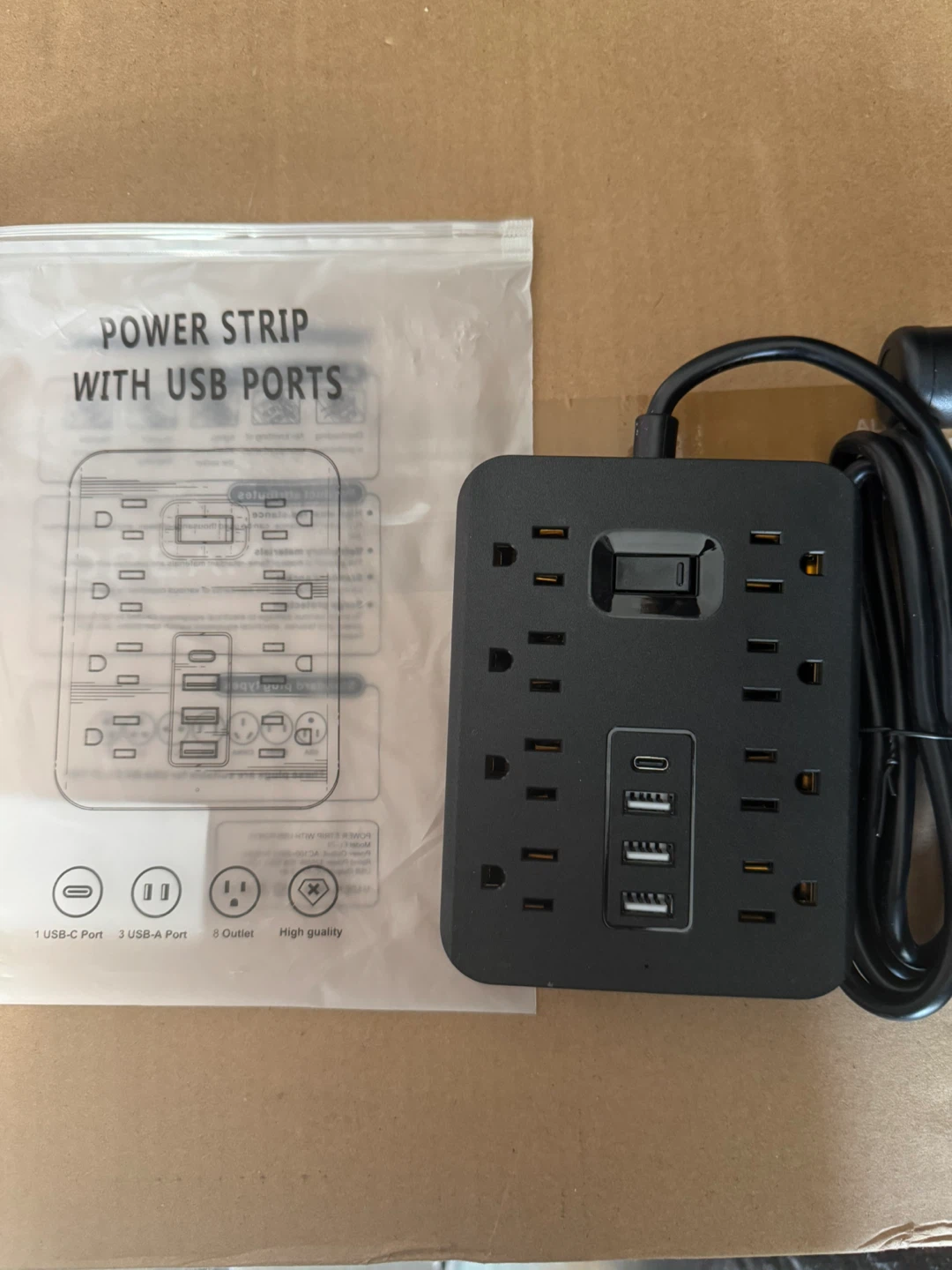 New* Power Strip with USB Ports