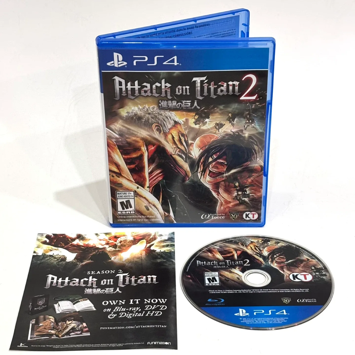 Attack on Titan 2 - PS4 - Mint Condition