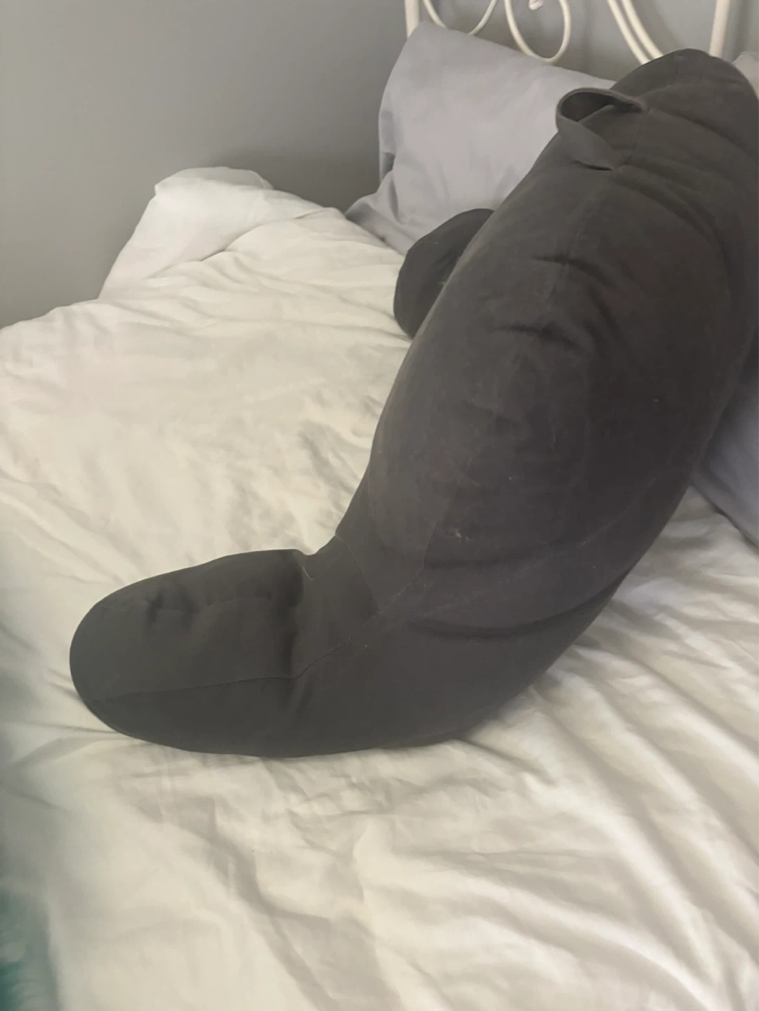 Grey Reading Pillow with Arms - photo 3