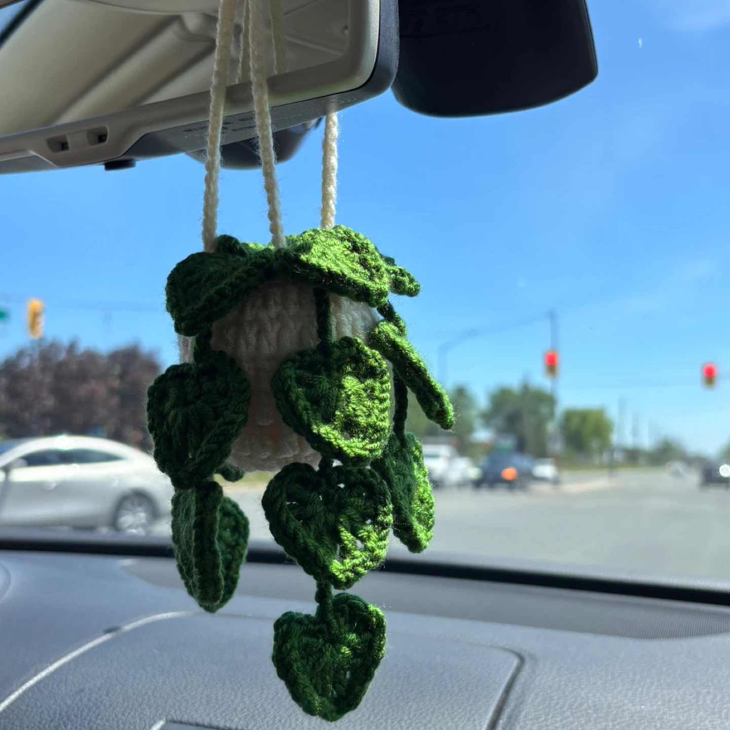 Handmade Decorative Crochet Plant & Hamsa Candle - photo 4