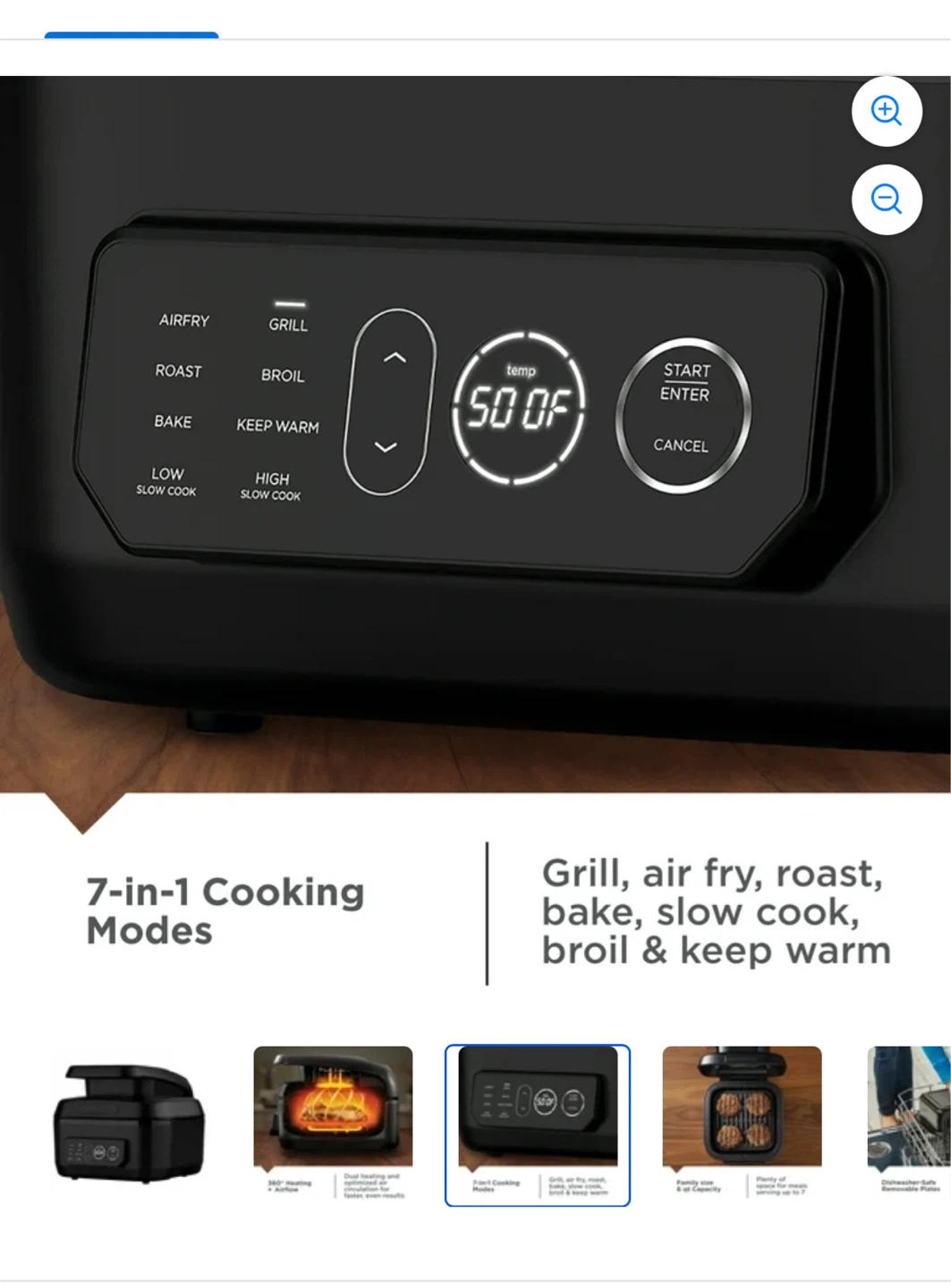 George Foreman 7-in-1 Electric Grill & Air Fryer - MOVING SALE - photo 3