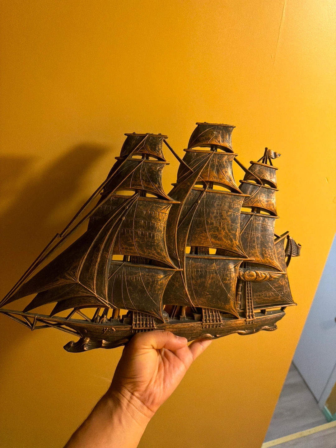 Vintage Tall Ship Model Wall Decor