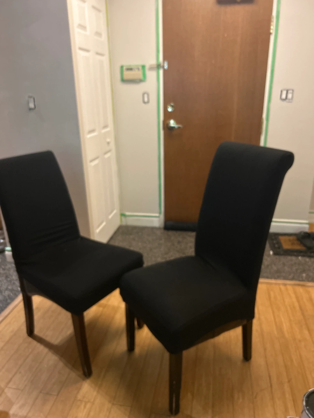 Set of 4 Black Dining Chairs