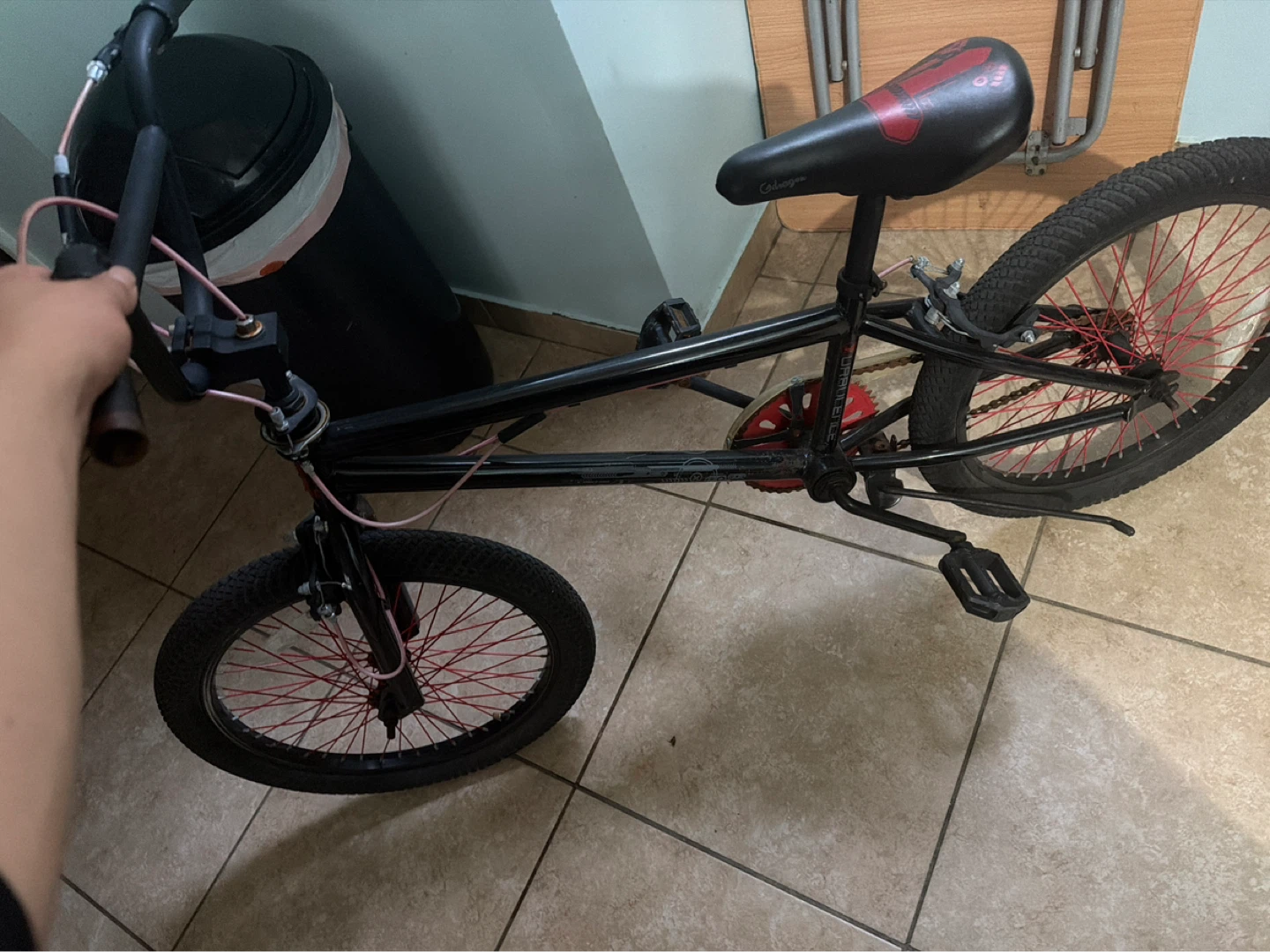 Black BMX Bike with Red Accents - photo 3