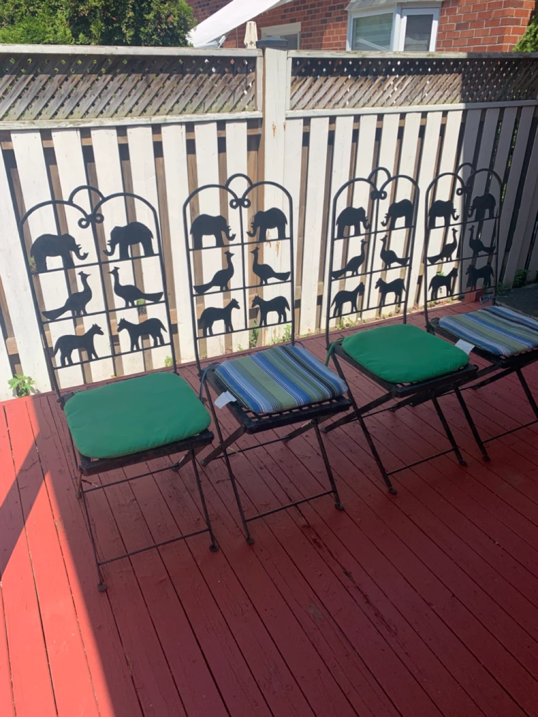 4 wrought iron chairs
