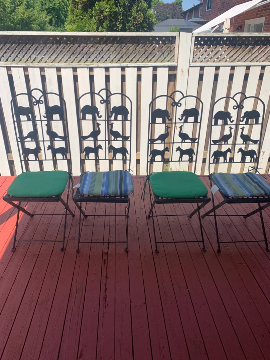4 wrought iron chairs - photo 2