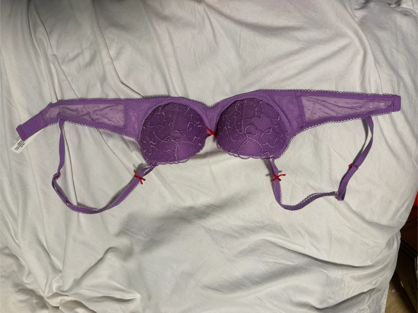 Victoria's Secret PINK Purple Heart Lace Bra - photo 2