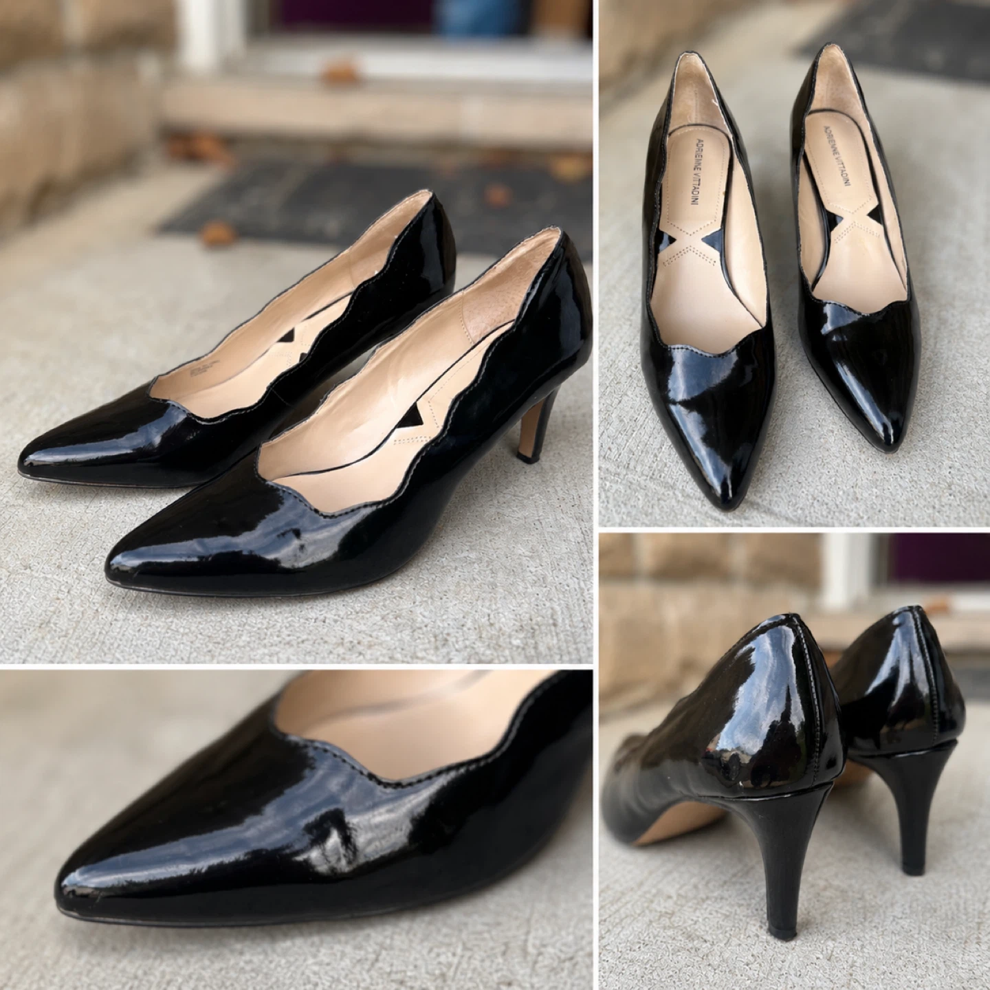 Adrienne Vittadini Black Patent Heels
