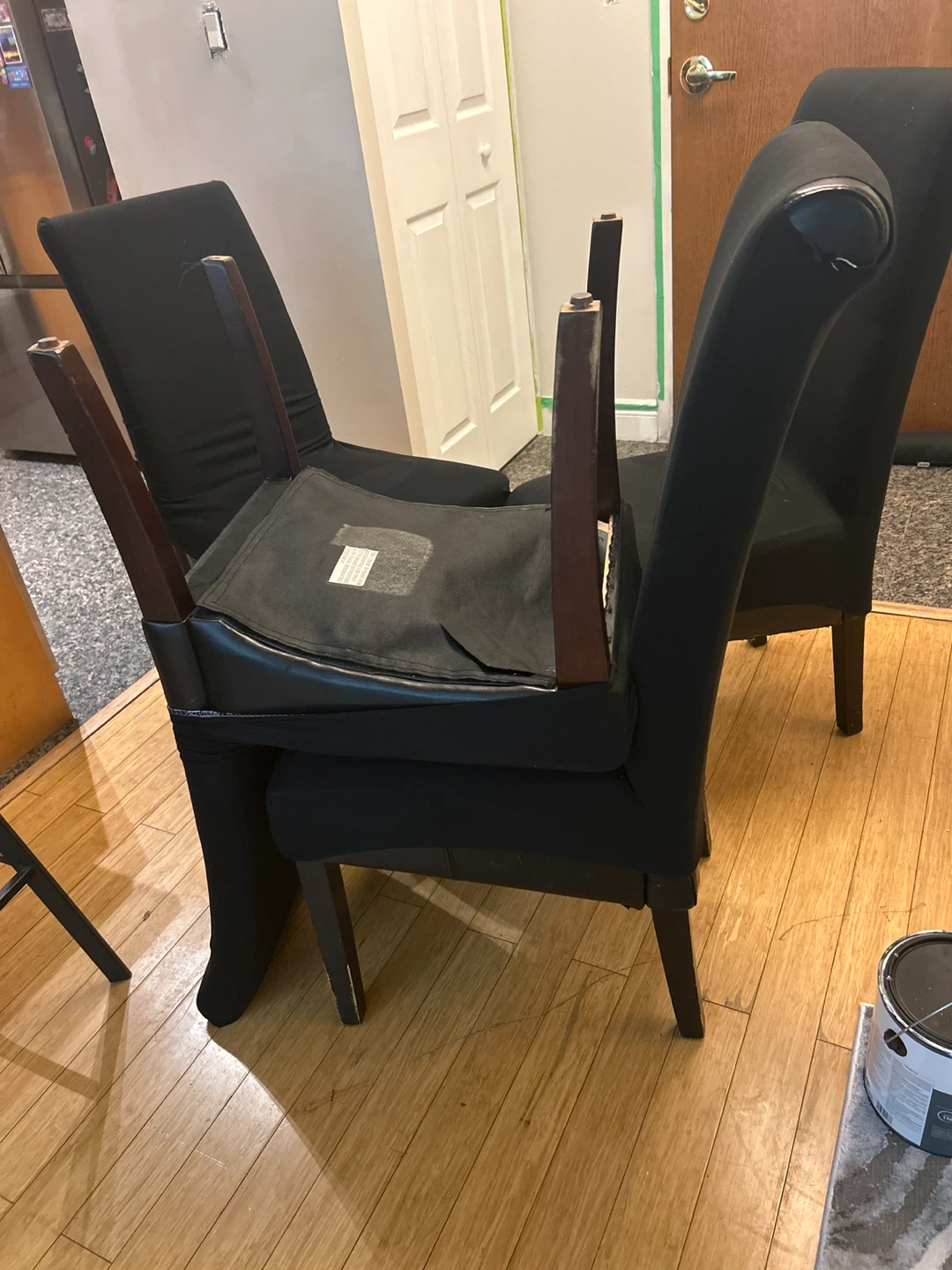 Set of 4 Black Dining Chairs - photo 2