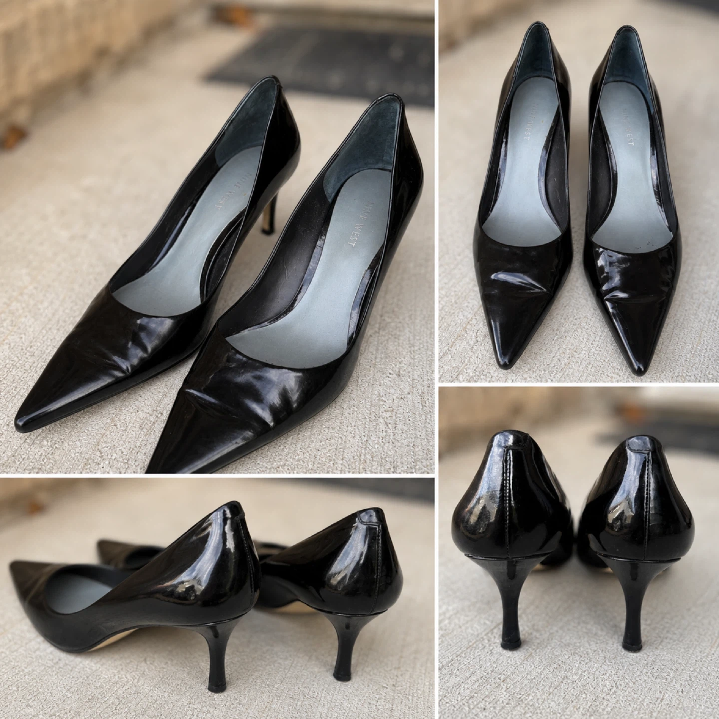 Nine West Black Patent Leather Heels