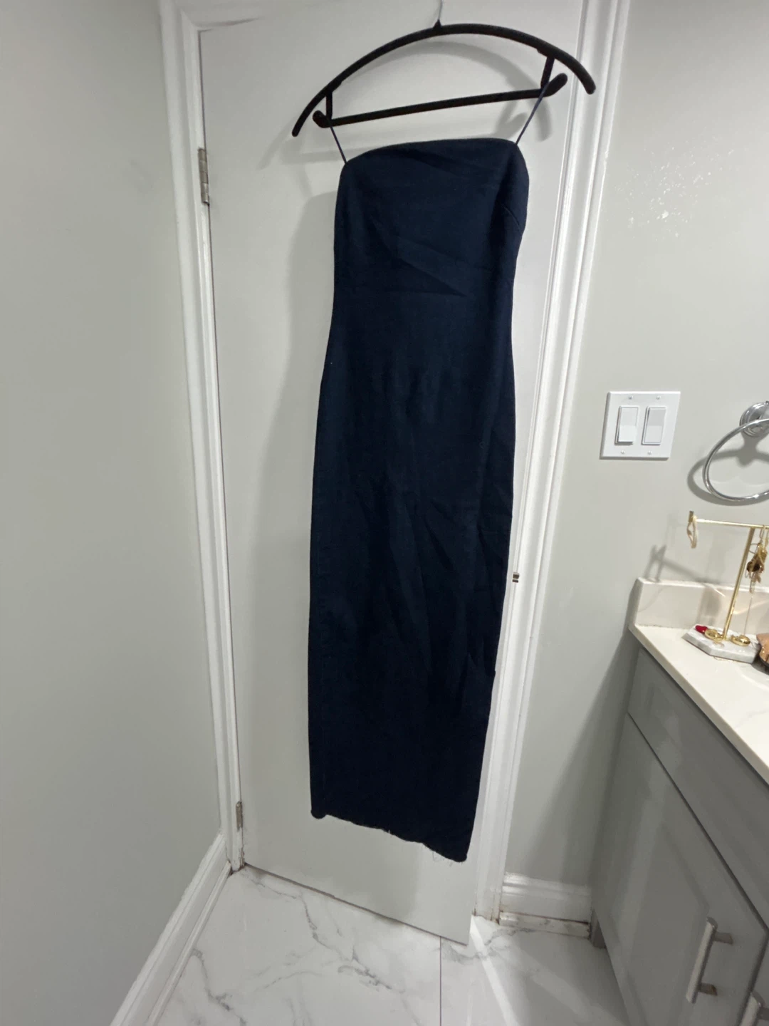 Zara Denim Strapless Maxi Dress - photo 2