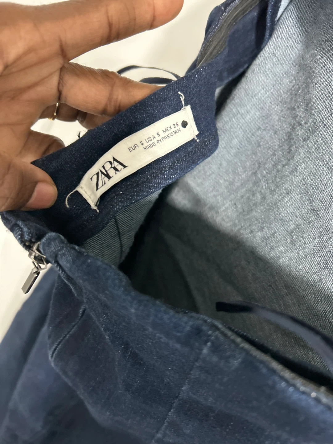 Zara Denim Strapless Maxi Dress - photo 4