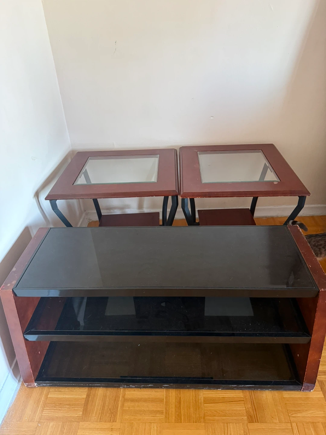 3-Piece Living Room Set – TV Stand & Two Matching End Tables