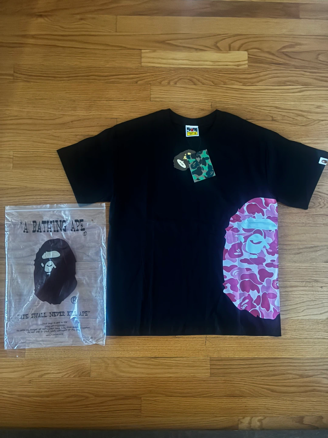 A Bathing Ape BAPE Shark Camo T-Shirt Black