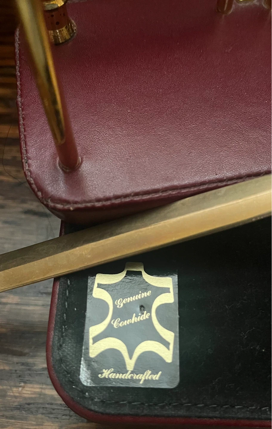 Vintage desk set office collection crafted luxury leather goods - photo 5