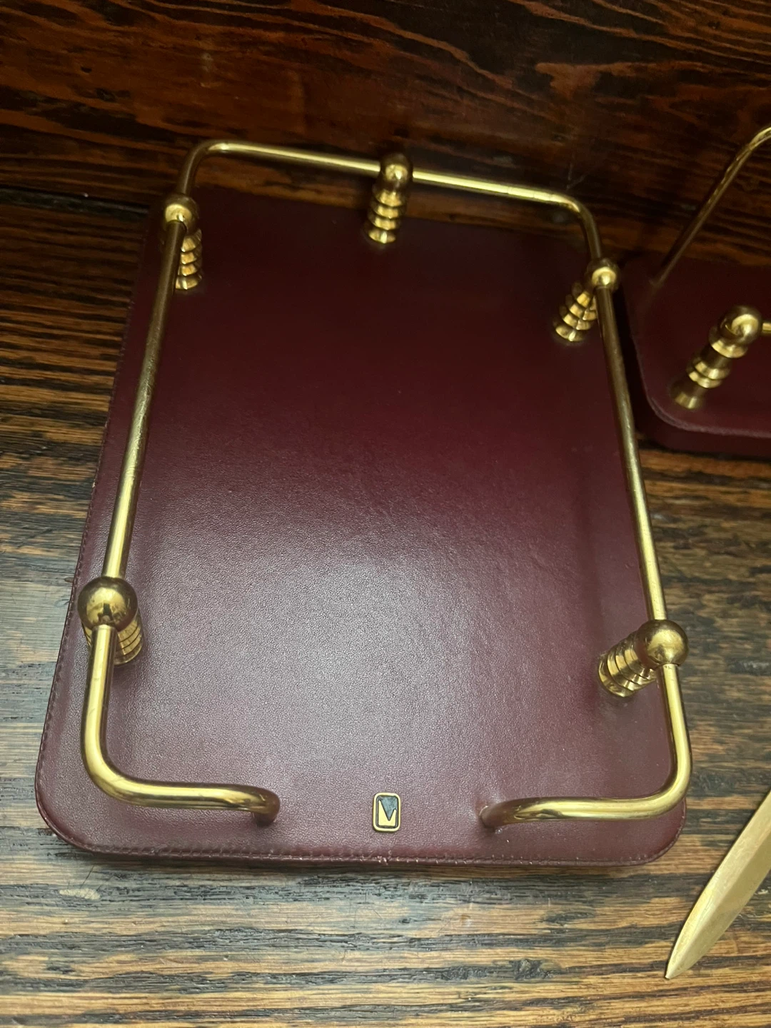 Vintage desk set office collection crafted luxury leather goods - photo 4