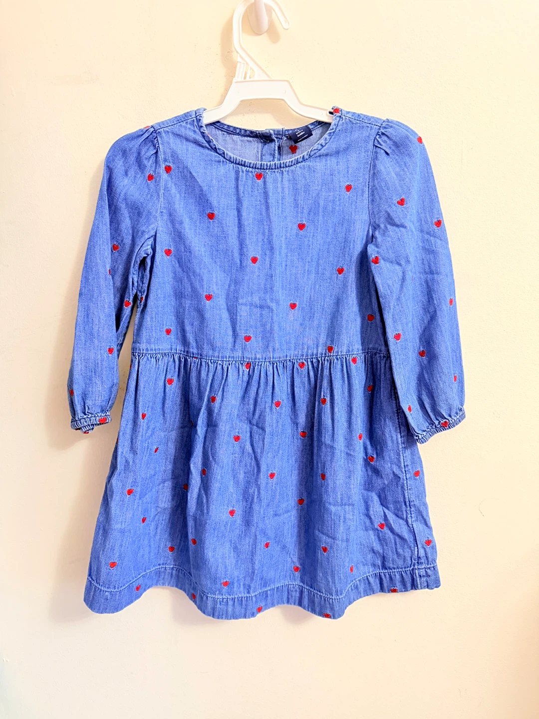Gap Kids Blue Denim Heart Dress