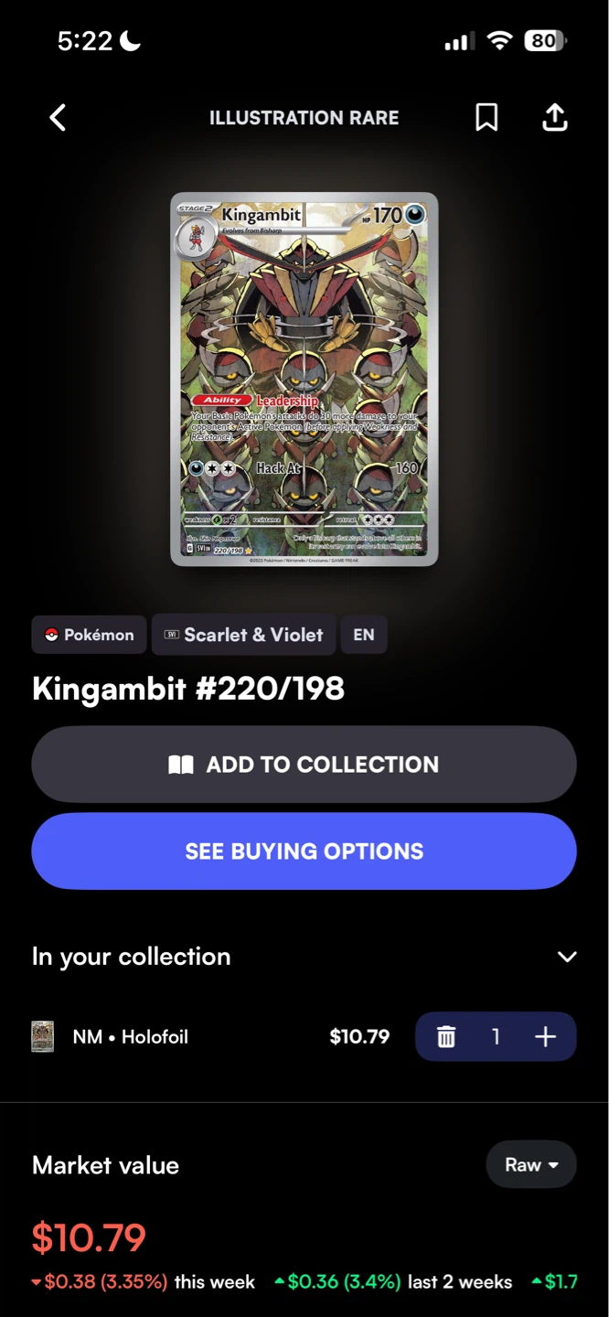 Pokémon Kingambit #220/198 Scarlet & Violet Holofoil