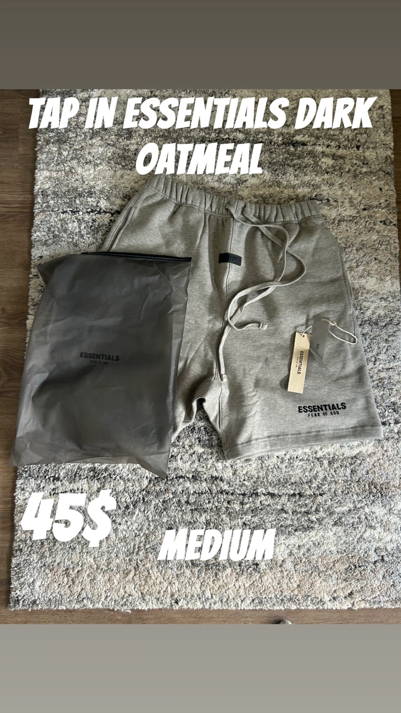 Essentials Fear of God Sweat Shorts - Dark Oatmeal - Medium