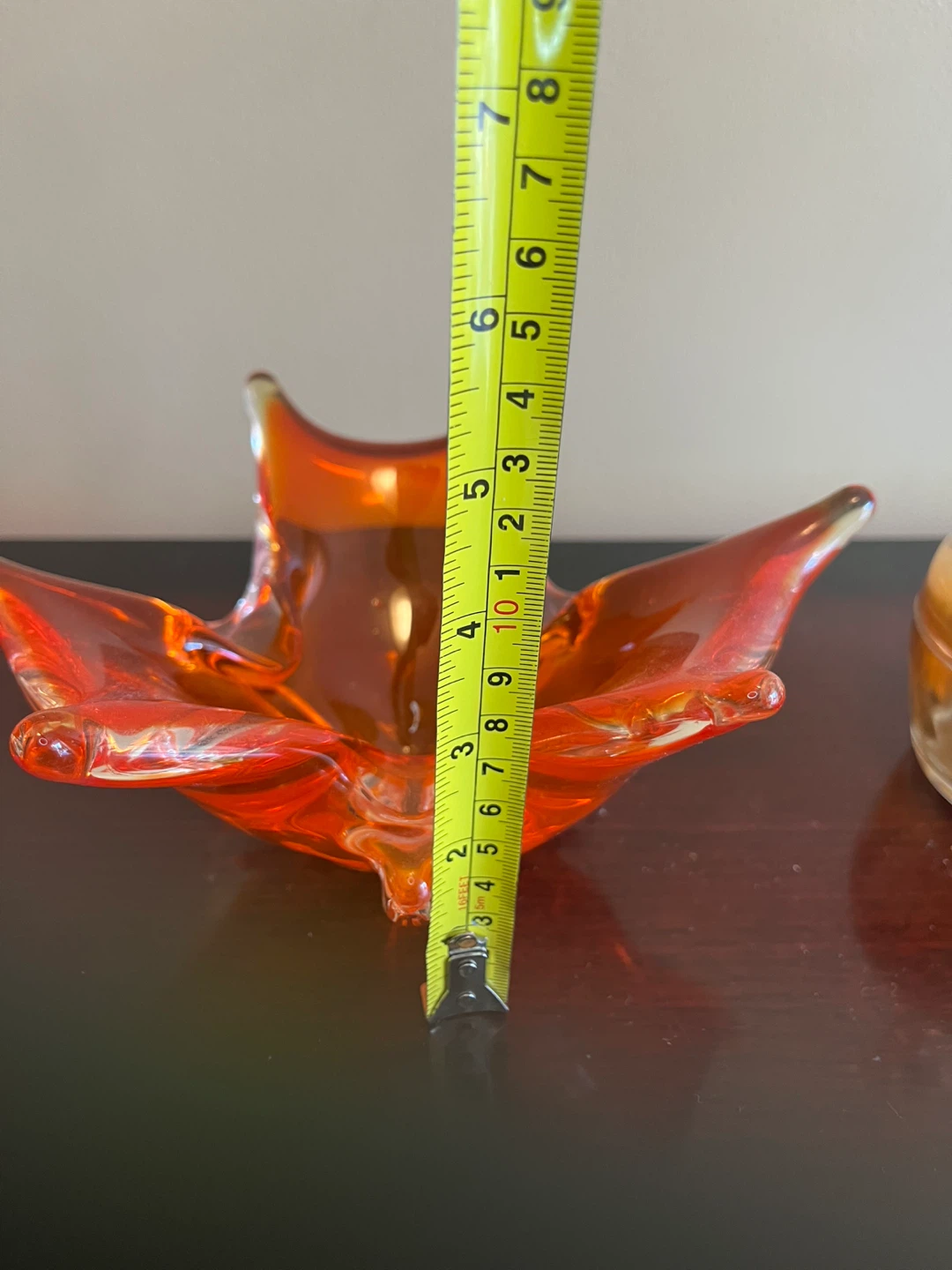 Amber Glass Trinket Dish with Deer Lid - photo 5