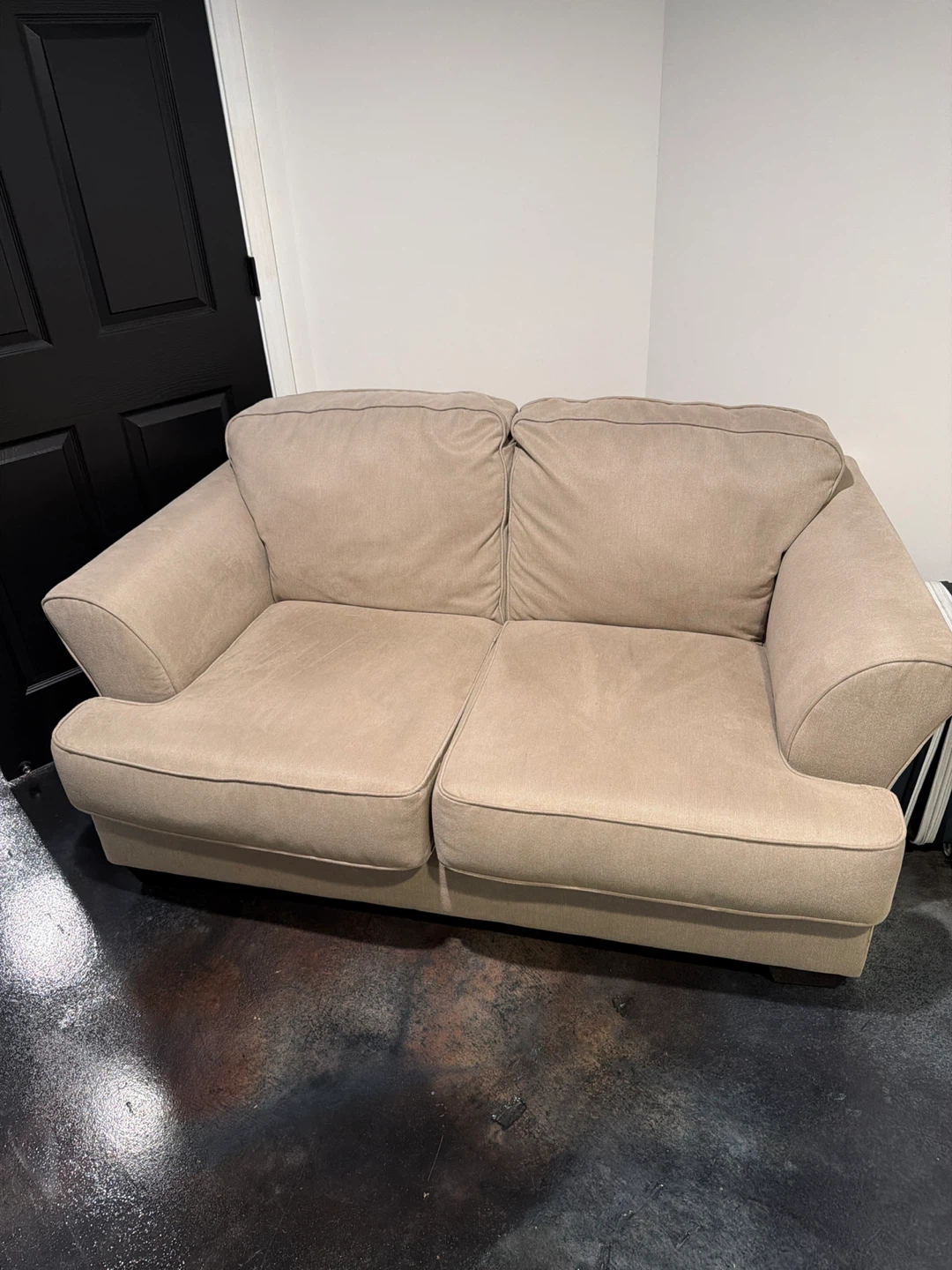 Tan Loveseat Sofa