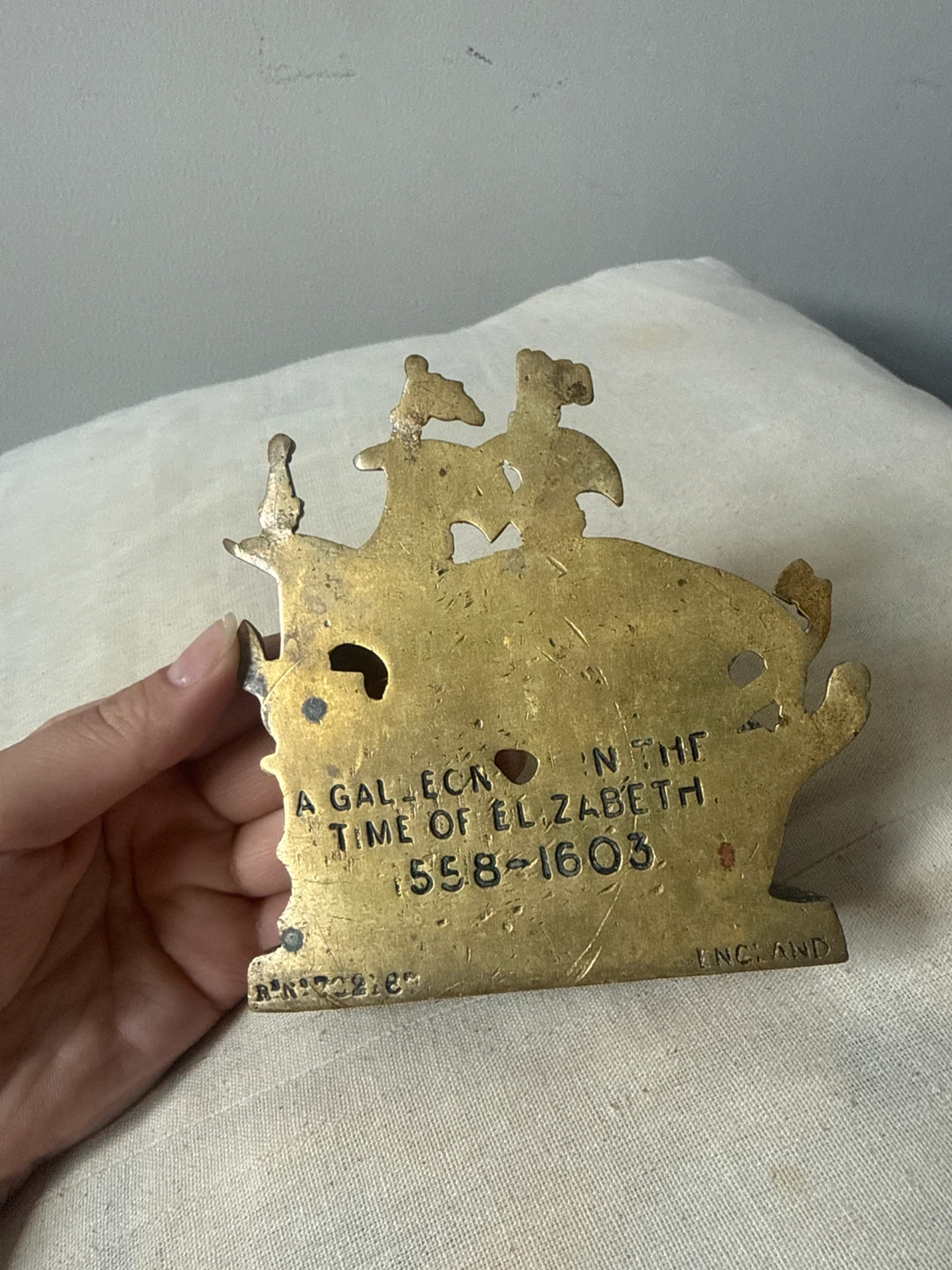 Brass Galleon Figurine - Elizabeth I Era - photo 2