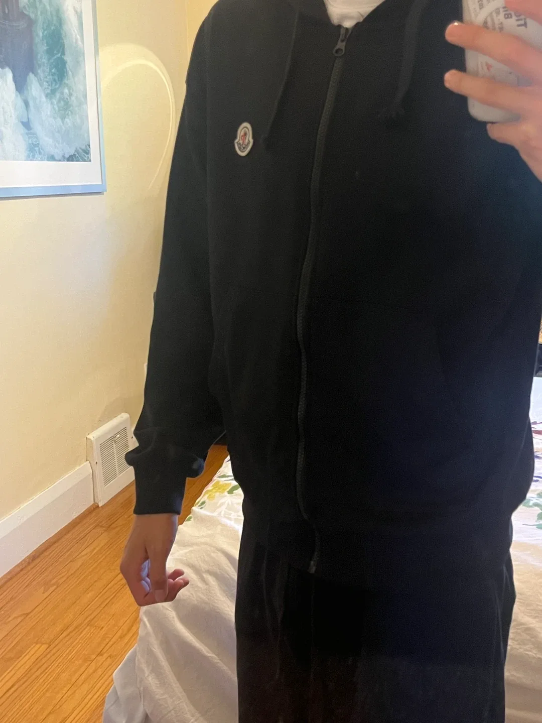 Moncler Black Zip-Up Hoodie - photo 4