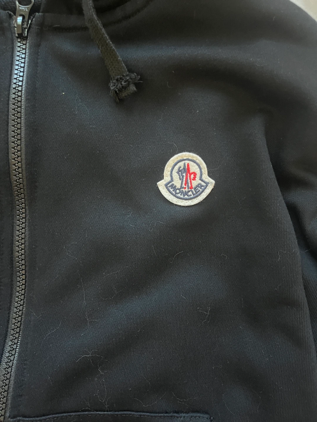 Moncler Black Zip-Up Hoodie