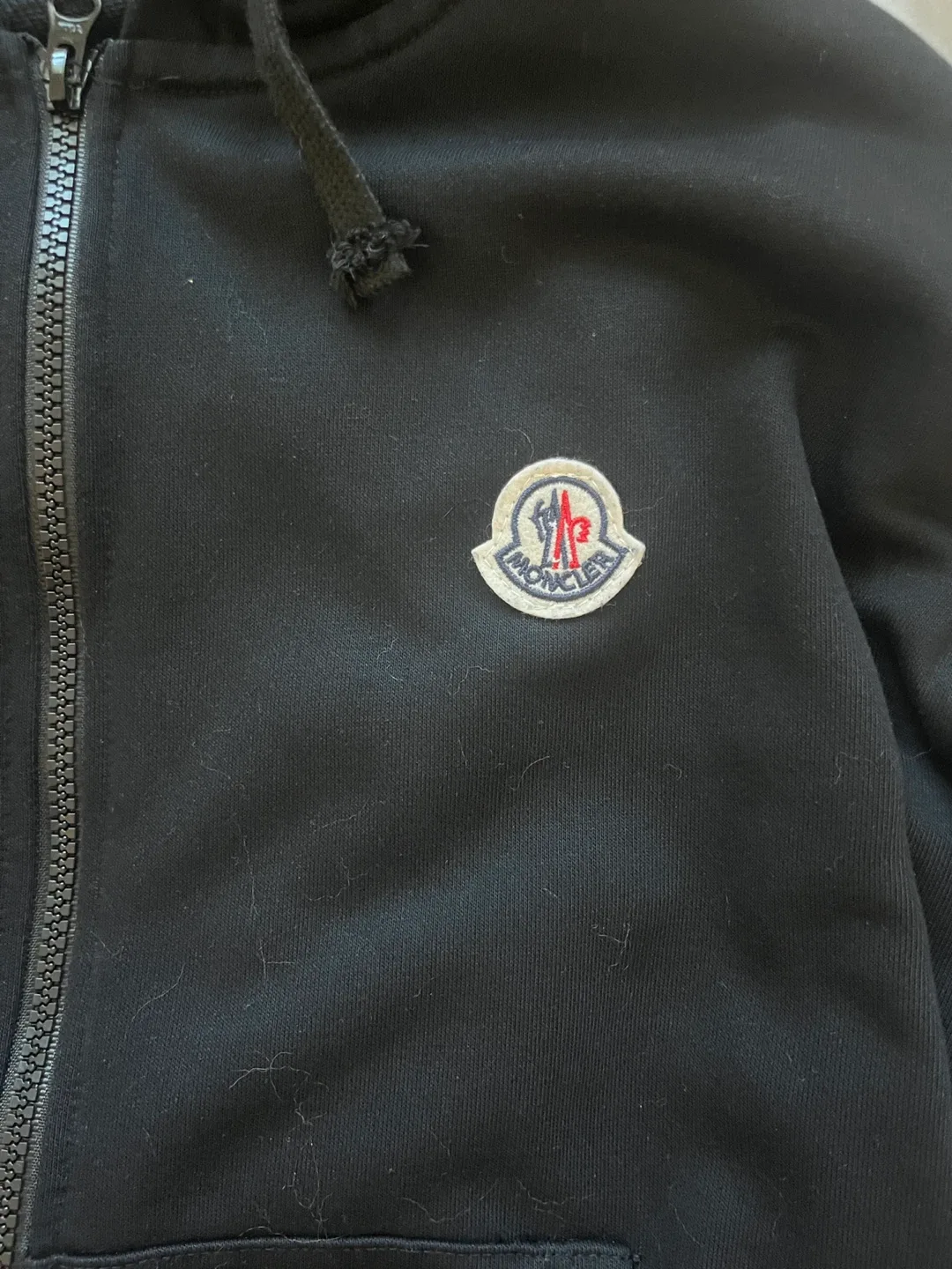 Moncler Black Zip-Up Hoodie