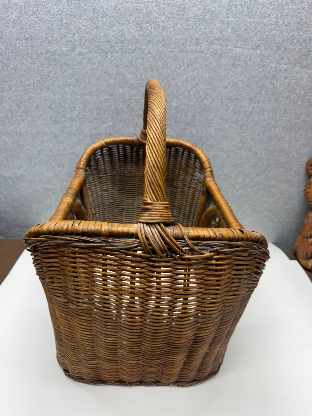 Wicker Magazine Basket with Handle - photo 4