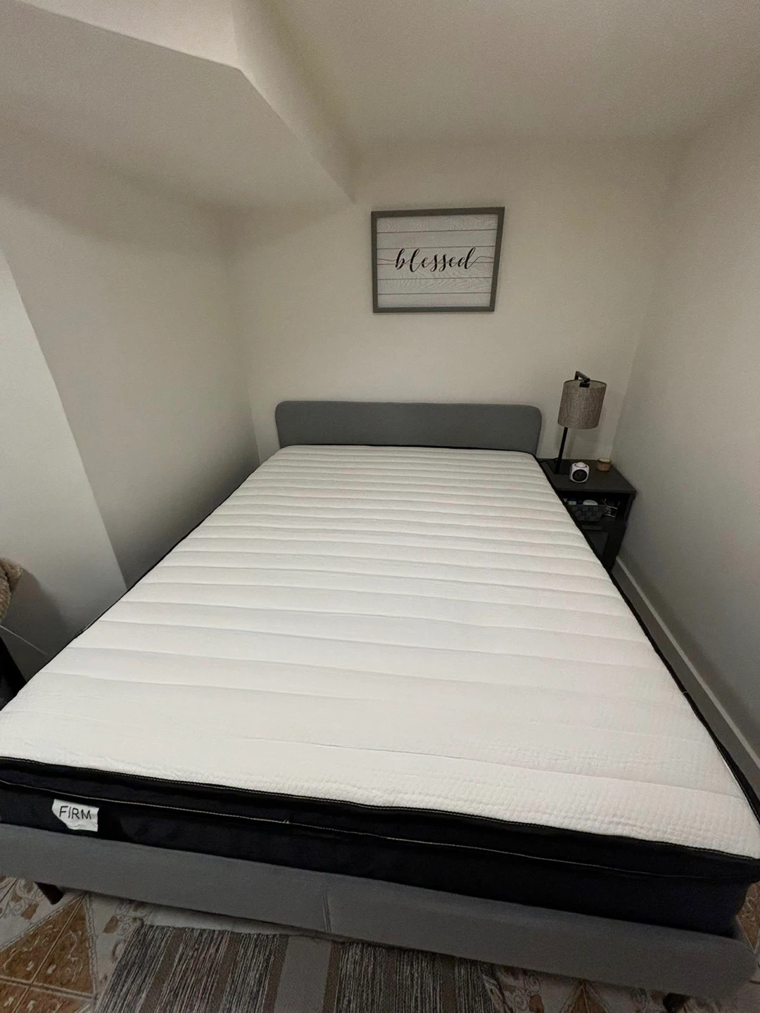 Queen Bed Frame + 12” Gel Memory Foam Mattress