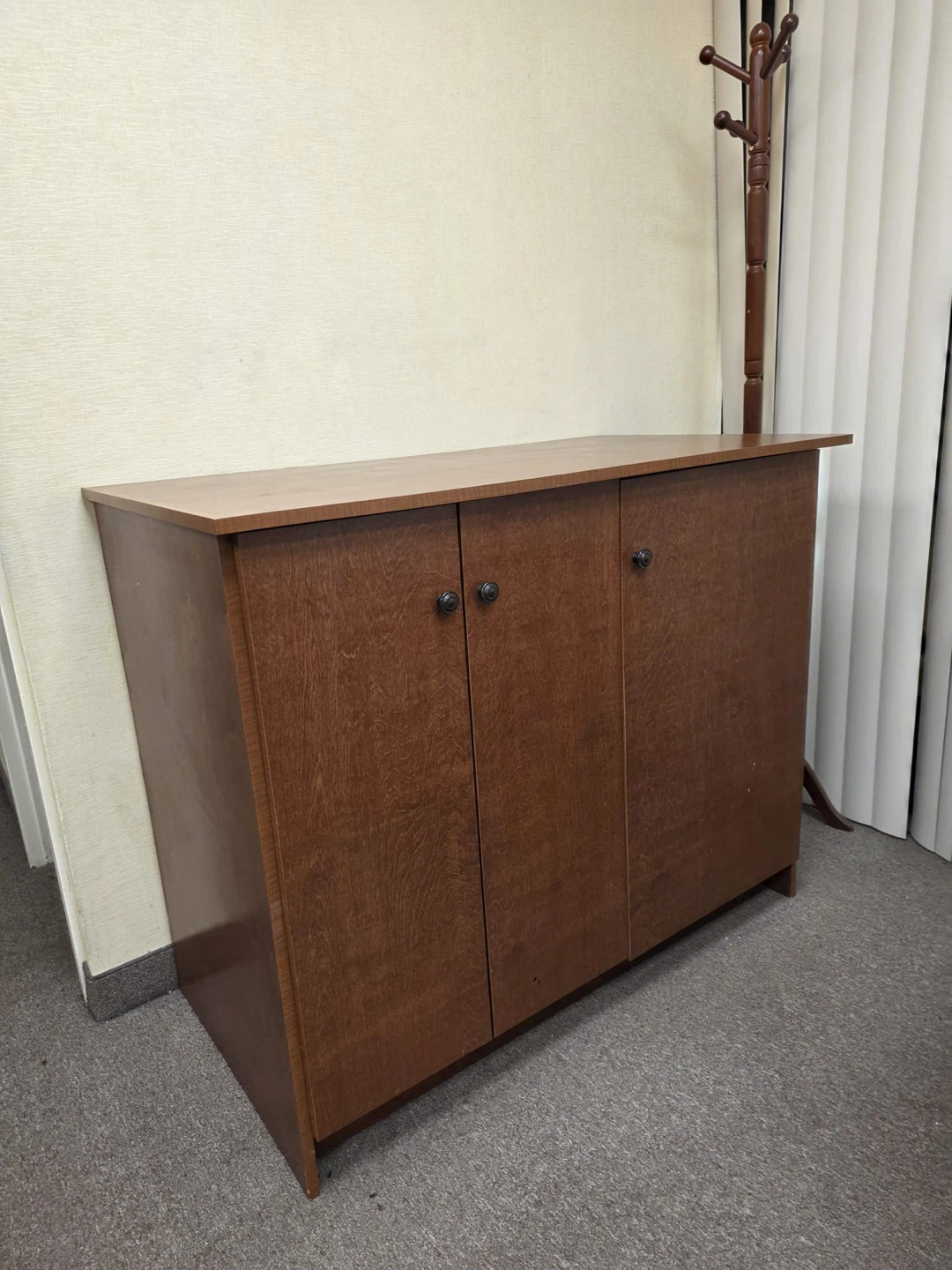 Brown 3-Door Cabinet