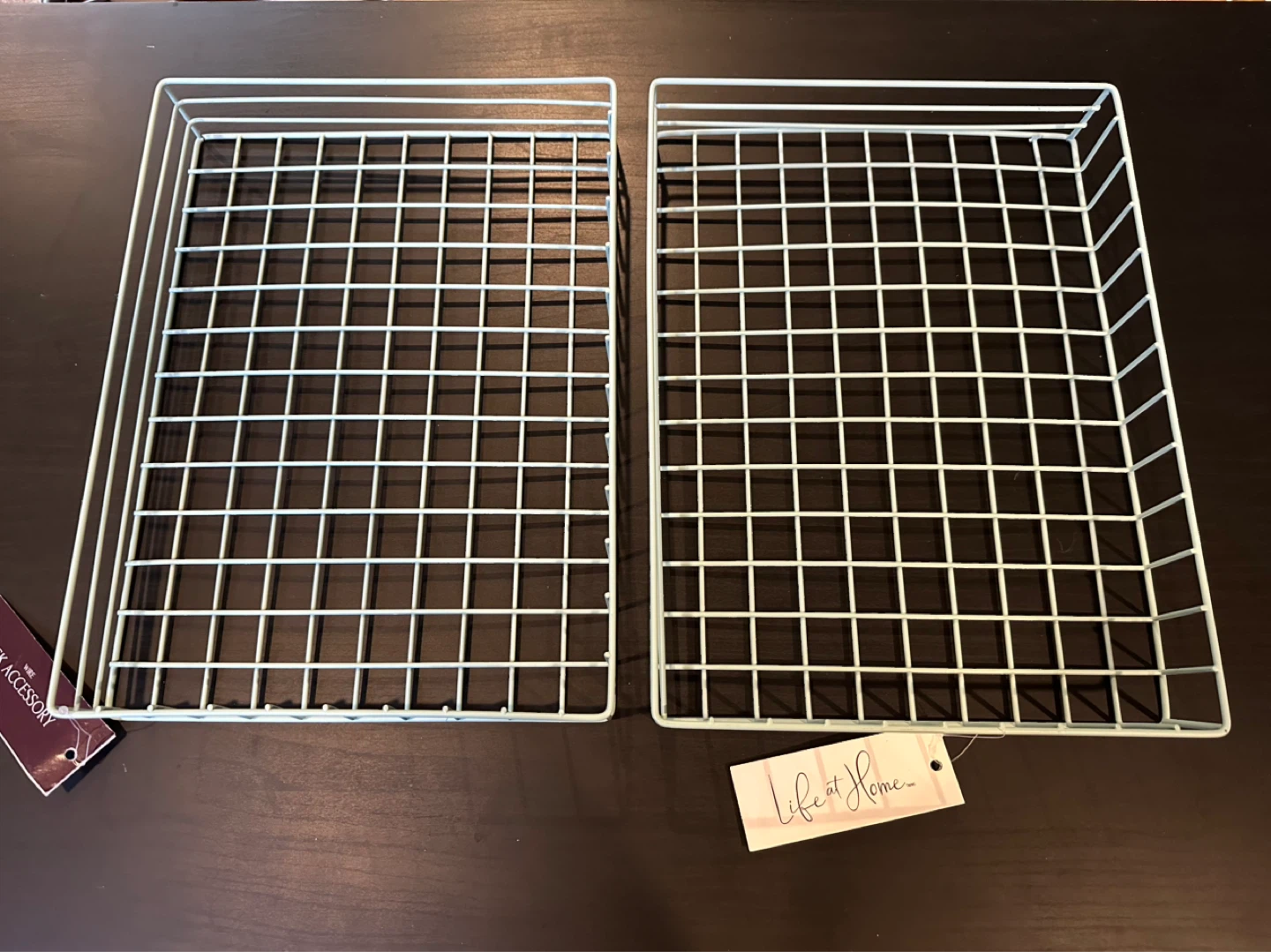 Life at Home Brand Wire Desk Accessory Basket x2